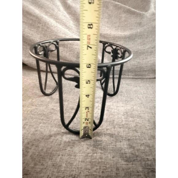 Longaberger Wrought Iron Pedestal Plant Stand Plate Stand 6” - Picture 7 of 7